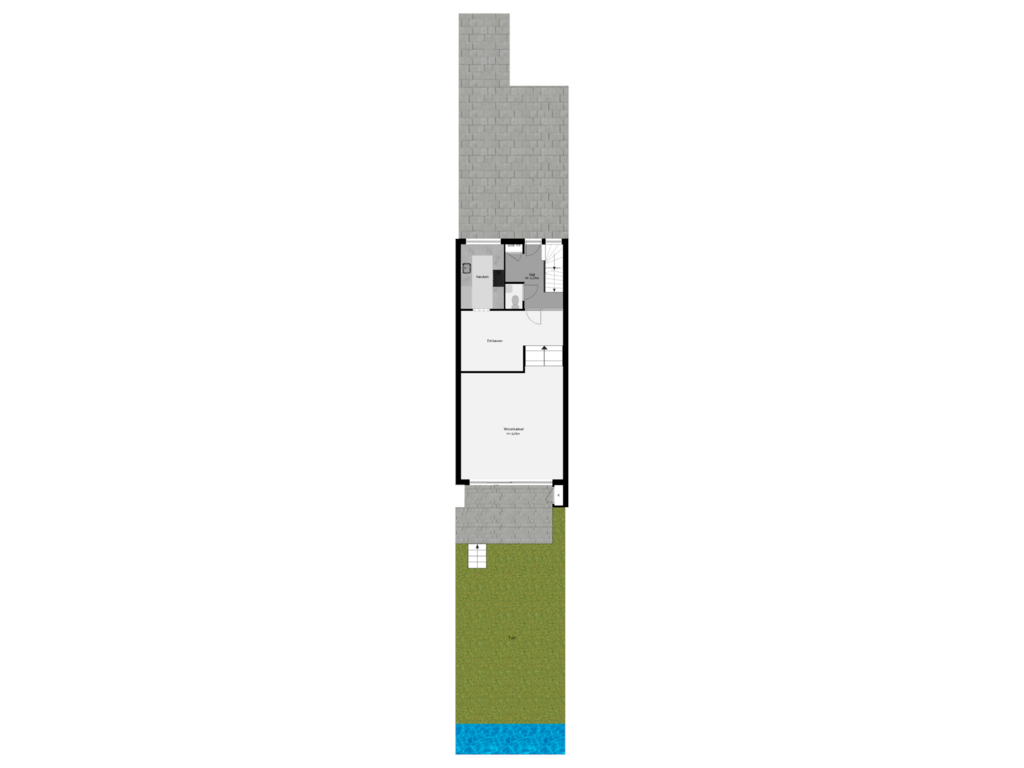 View floorplan of Perceeloverzicht of Laan van Oud-Kralingen 8