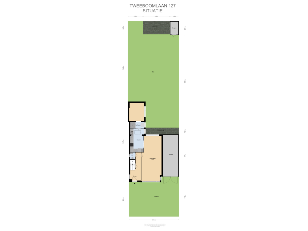 Bekijk plattegrond van Situatie van Tweeboomlaan 127