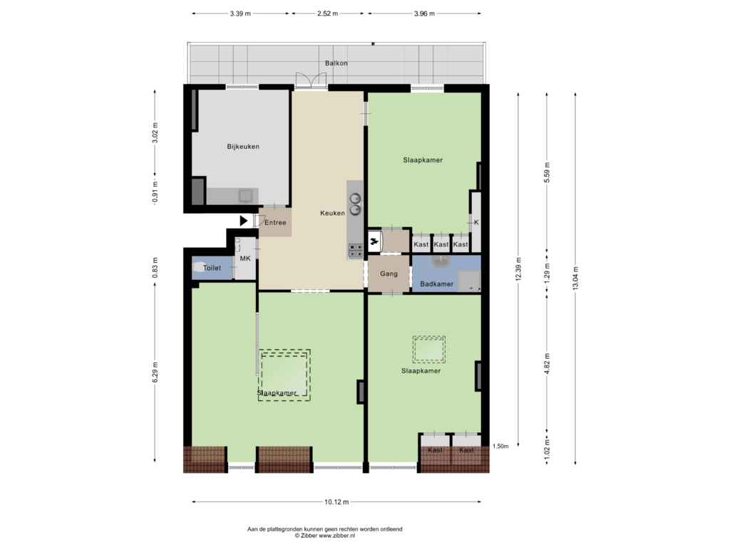 Bekijk plattegrond van Appartement van Hobbemakade 27-3