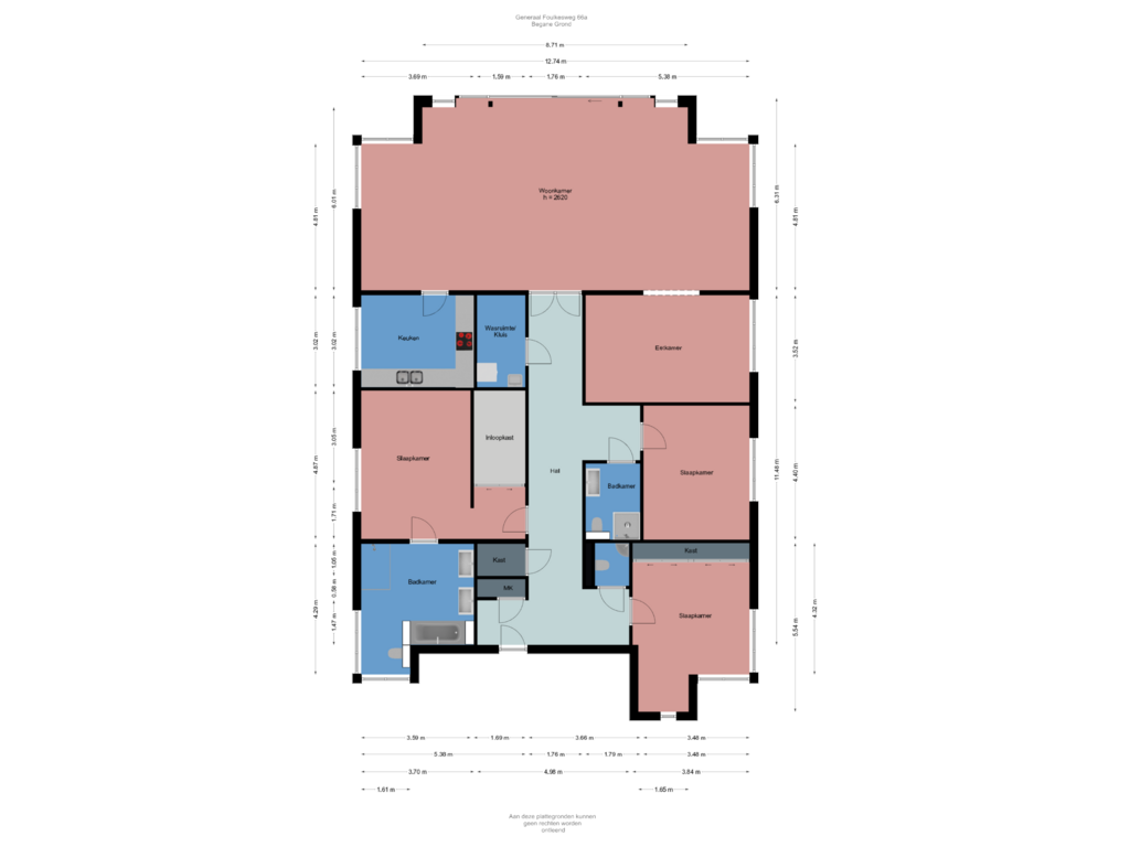 Bekijk plattegrond van Begane Grond van Generaal Foulkesweg 66-A