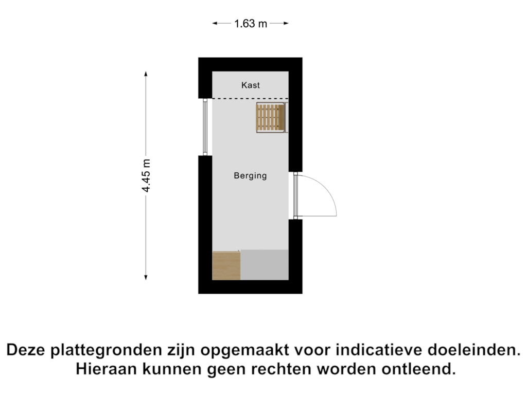 View floorplan of Berging of Willem de Zwijgerstraat 6