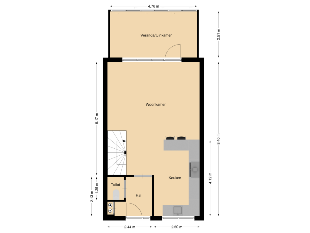 Bekijk plattegrond van Begane grond van Steenbank 10