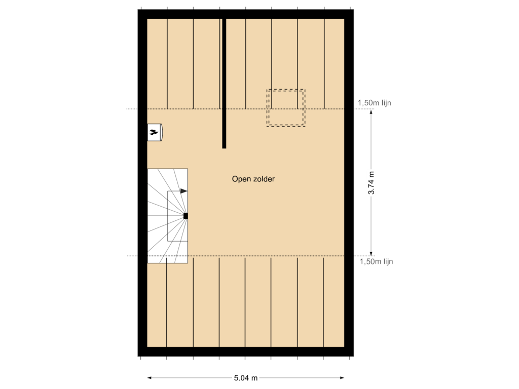 Bekijk plattegrond van Tweede etage van Steenbank 10