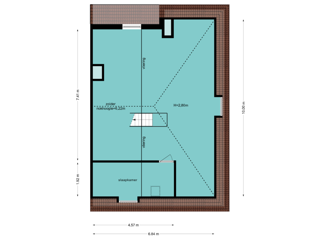 Bekijk plattegrond van Tweede verdieping van Schuttersweg 28