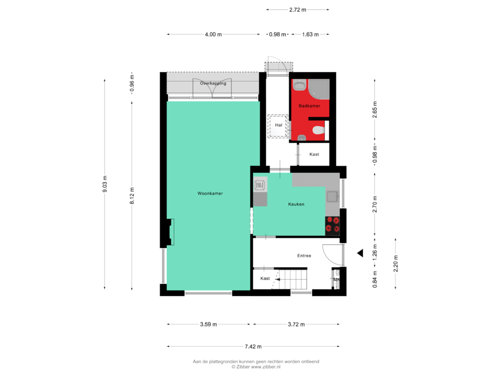 View floorplan of Begane Grond of Beerschemaasweg 14