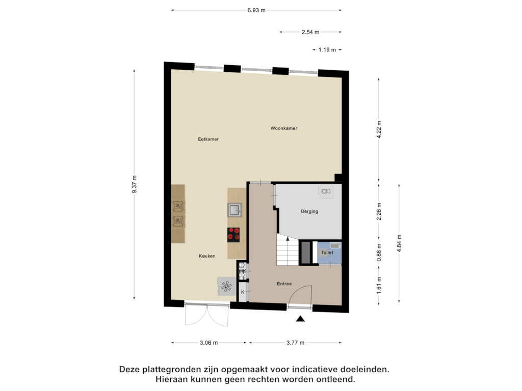 Bekijk plattegrond van Begane Grond van Noordkade 51