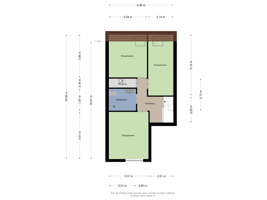 Bekijk plattegrond van Eerste verdieping van Aggemastate 208