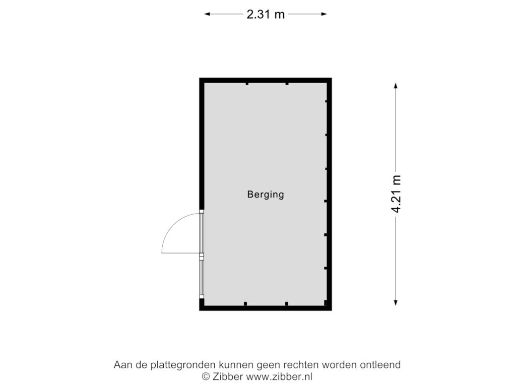 Bekijk plattegrond van Berging van Aggemastate 208