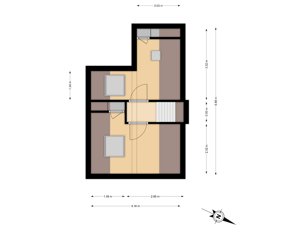 Bekijk plattegrond van 2e Verdieping van Overgauwseweg 54-A