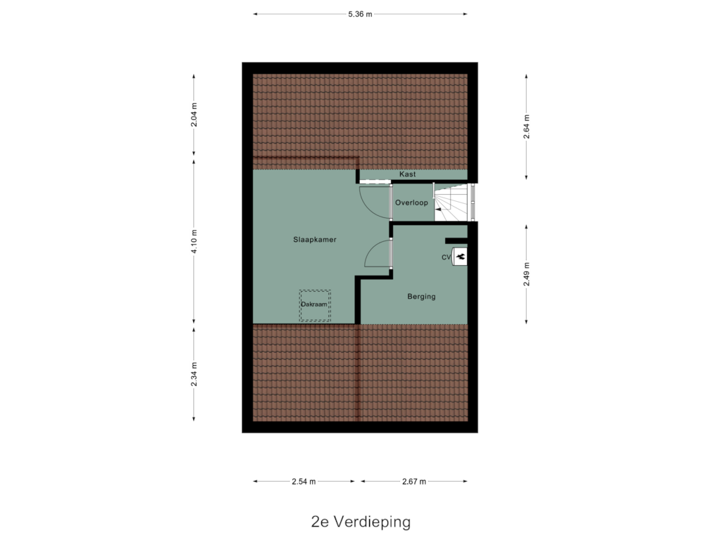 Bekijk plattegrond van 2e Verdieping van Wietelweg 37