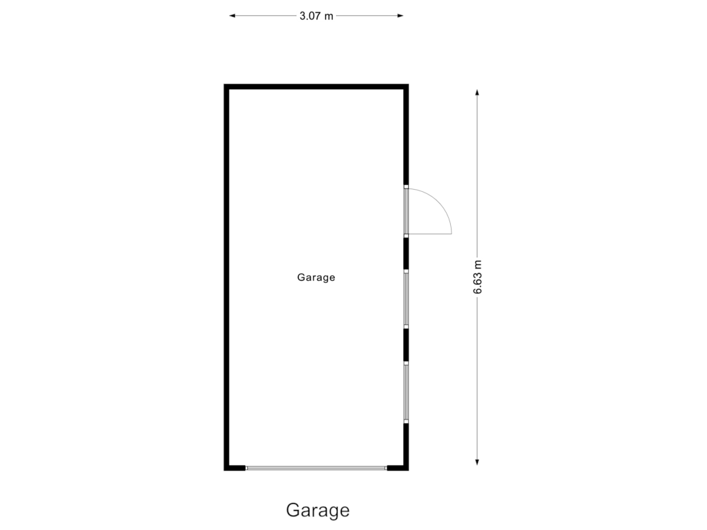 Bekijk plattegrond van Garage van Wietelweg 37