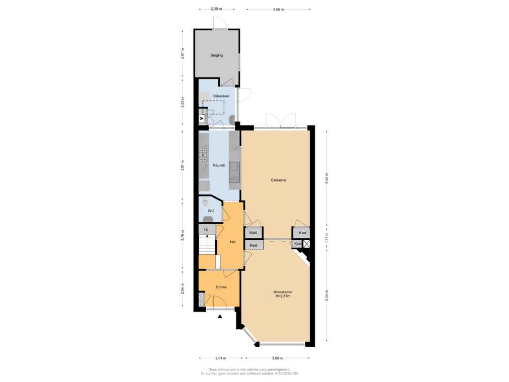 Bekijk plattegrond van Begane Grond van Herenweg 148