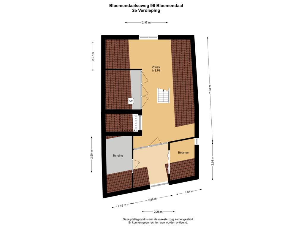 Bekijk plattegrond van 2e Verdieping van Bloemendaalseweg 96