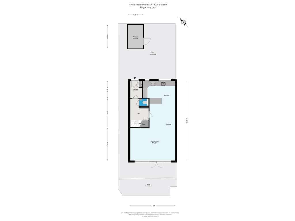 Bekijk plattegrond van Begane grond van Anne Frankstraat 27