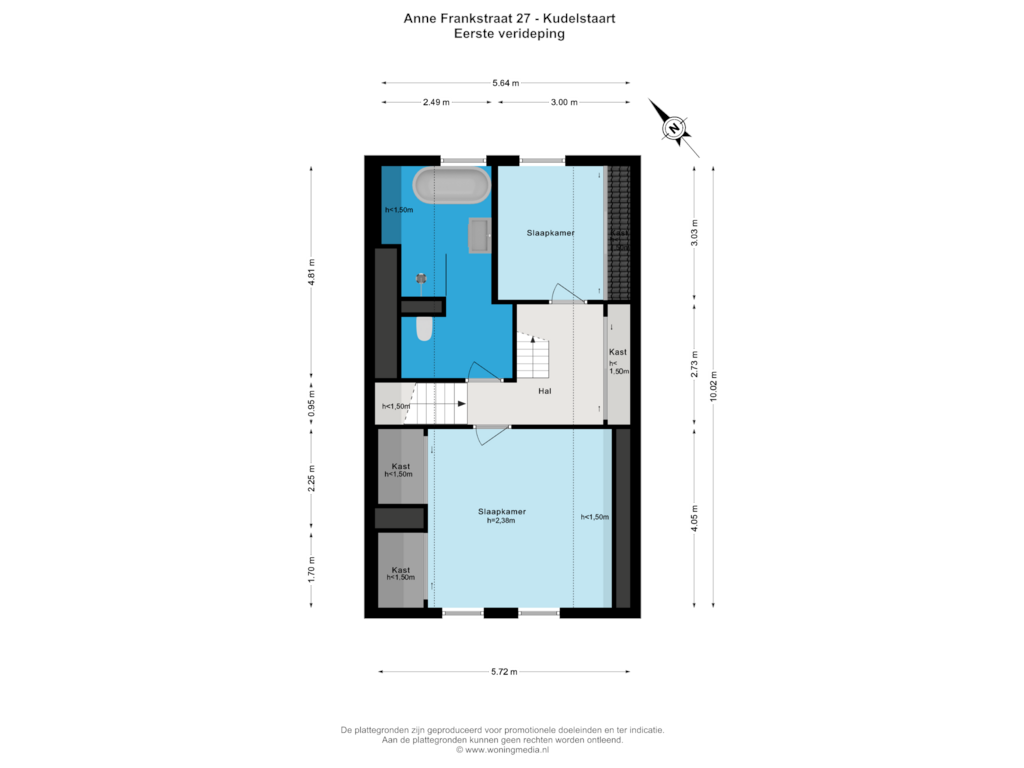 Bekijk plattegrond van 1e_verd van Anne Frankstraat 27