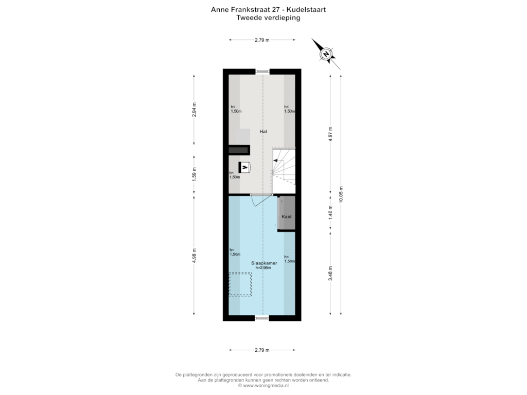 Bekijk plattegrond van 2e_verd van Anne Frankstraat 27