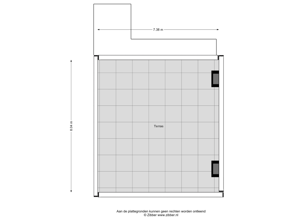 Bekijk plattegrond van Terras van Kerkstraat 113-4