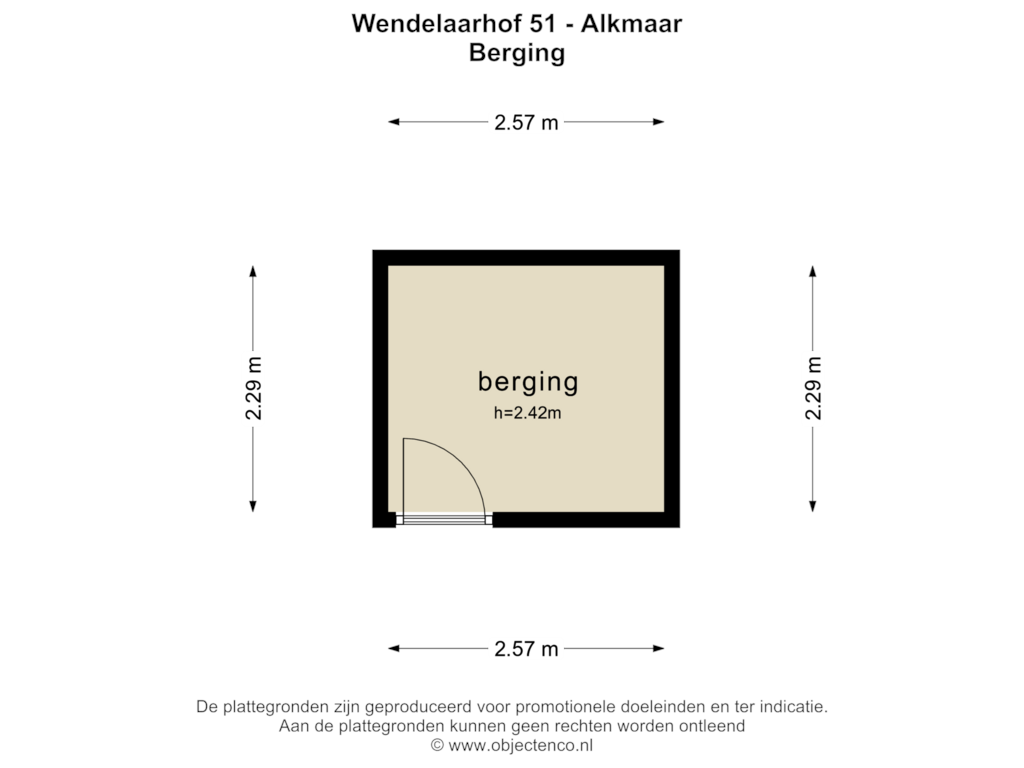 Bekijk plattegrond van BERGING van Wendelaarhof 51