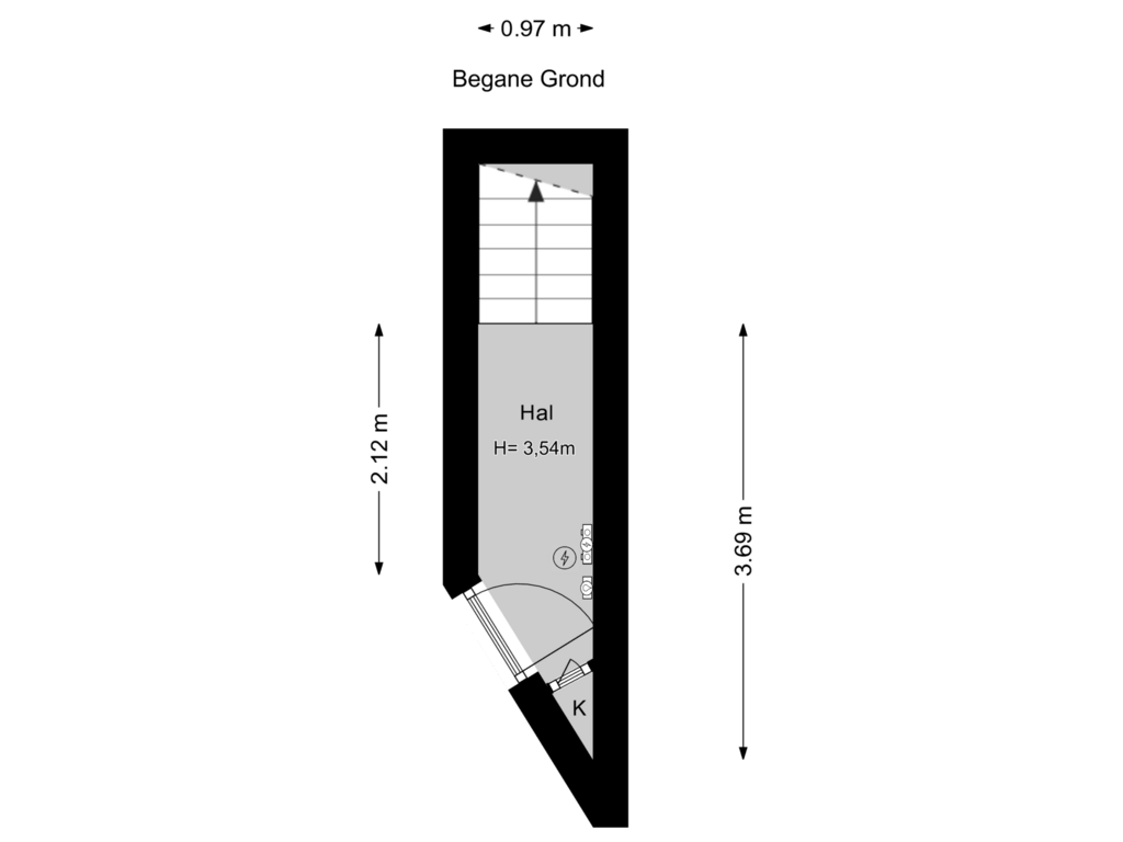 Bekijk plattegrond van Begane Grond van Molstraat 19