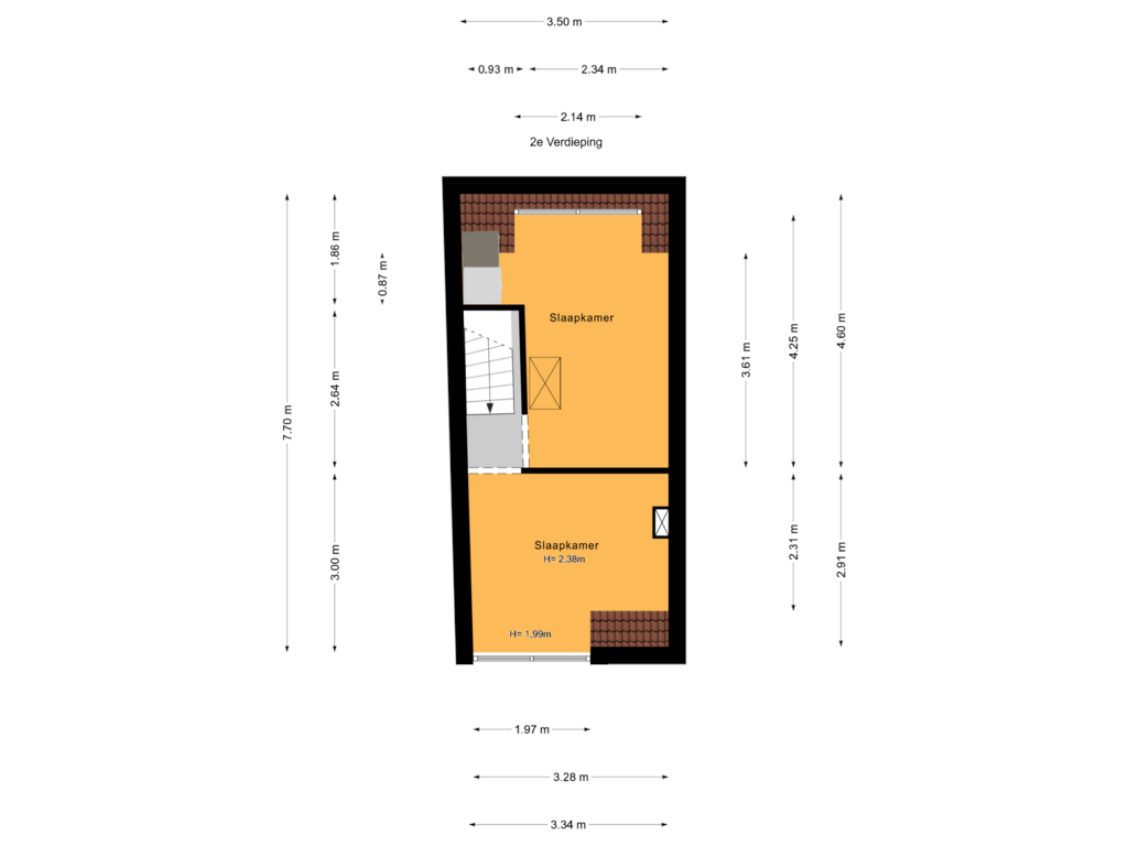 Bekijk plattegrond van 2e Verdieping van Molstraat 19