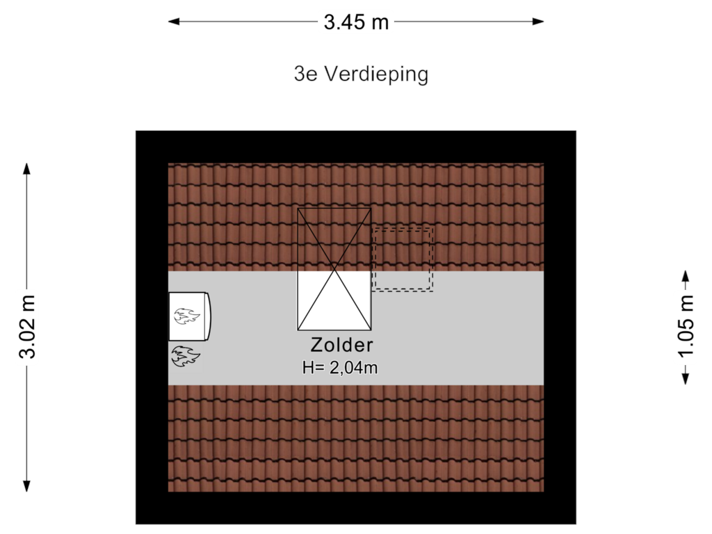 Bekijk plattegrond van 3e Verdieping van Molstraat 19