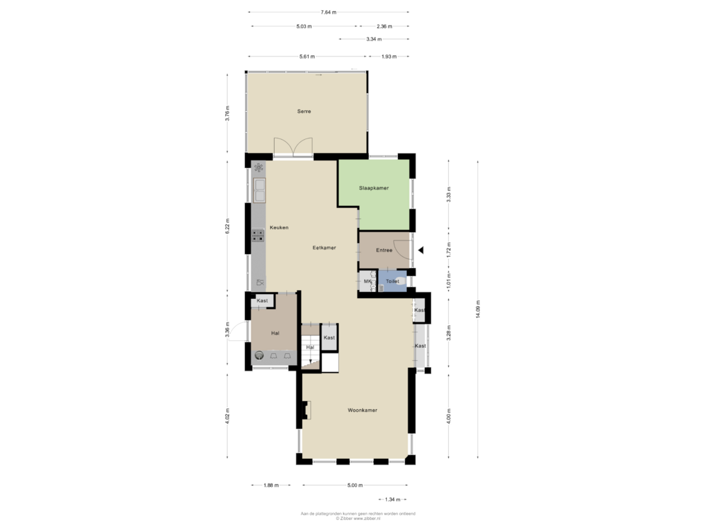 View floorplan of Begane Grond of Boerestreek 11