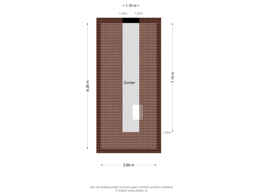 View floorplan of Zolder of Boerestreek 11