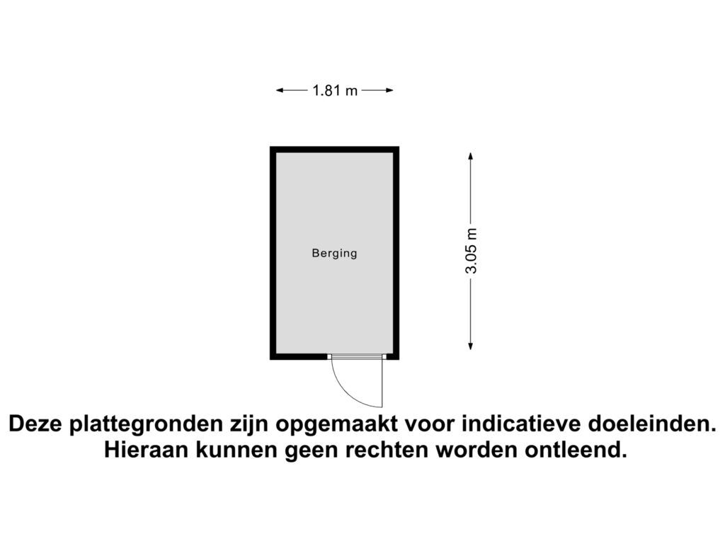 View floorplan of Berging of Jan Pettersonstraat 14