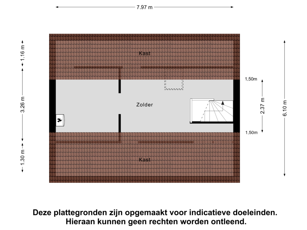 Bekijk plattegrond van Zolder van Golfslag 187