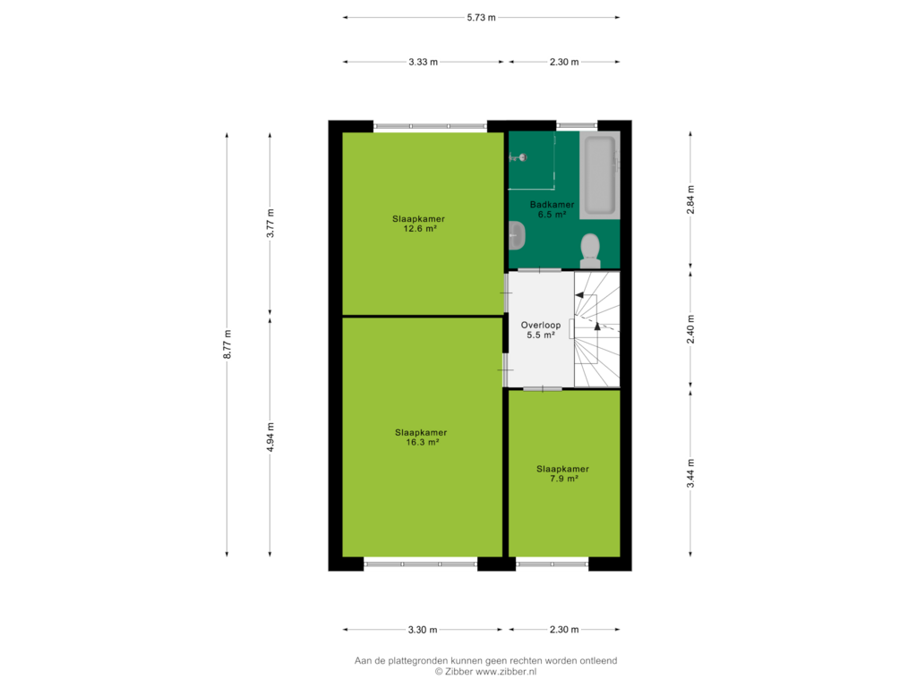 View floorplan of Eerste Verdieping of Kantmos 30