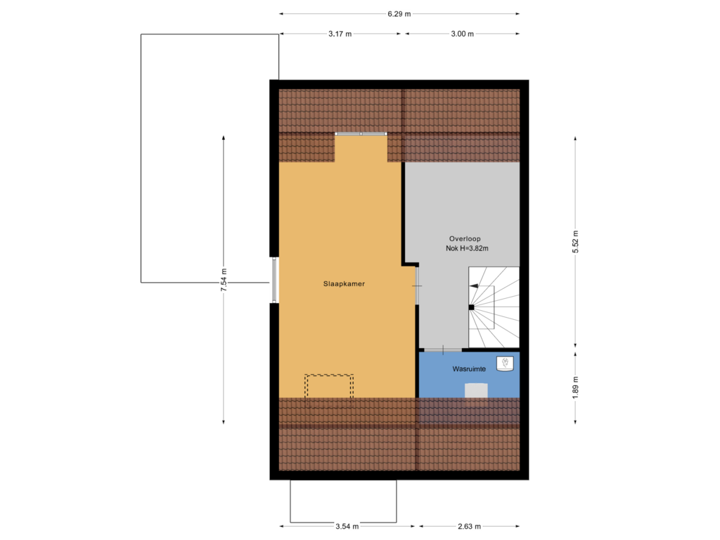 Bekijk plattegrond van Zolder van Prieellaan 6