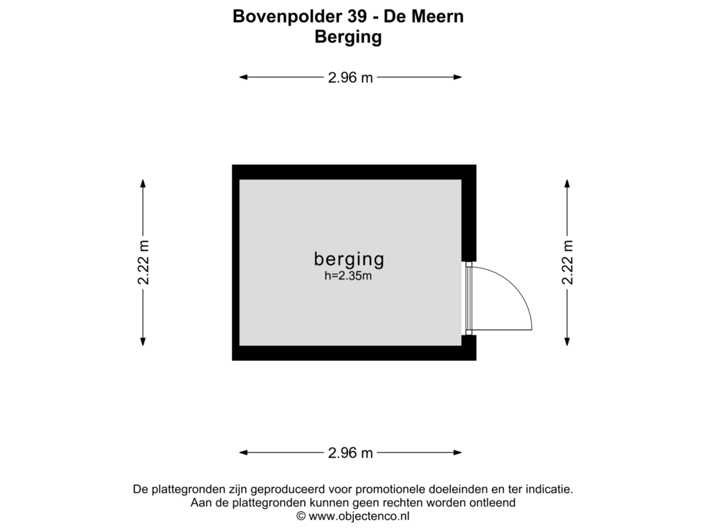 View floorplan of BERGING of Bovenpolder 39