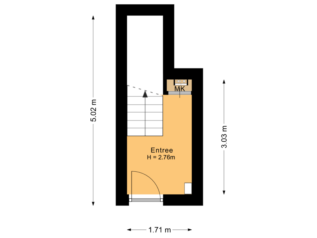 Bekijk plattegrond van Begane grond van Veerpolderstraat 54