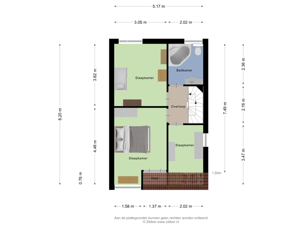 Bekijk plattegrond van Eerste Verdieping van Wielewaal 13