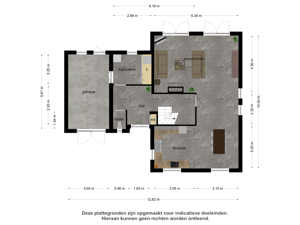 View floorplan of Begane grond of Struweel 7