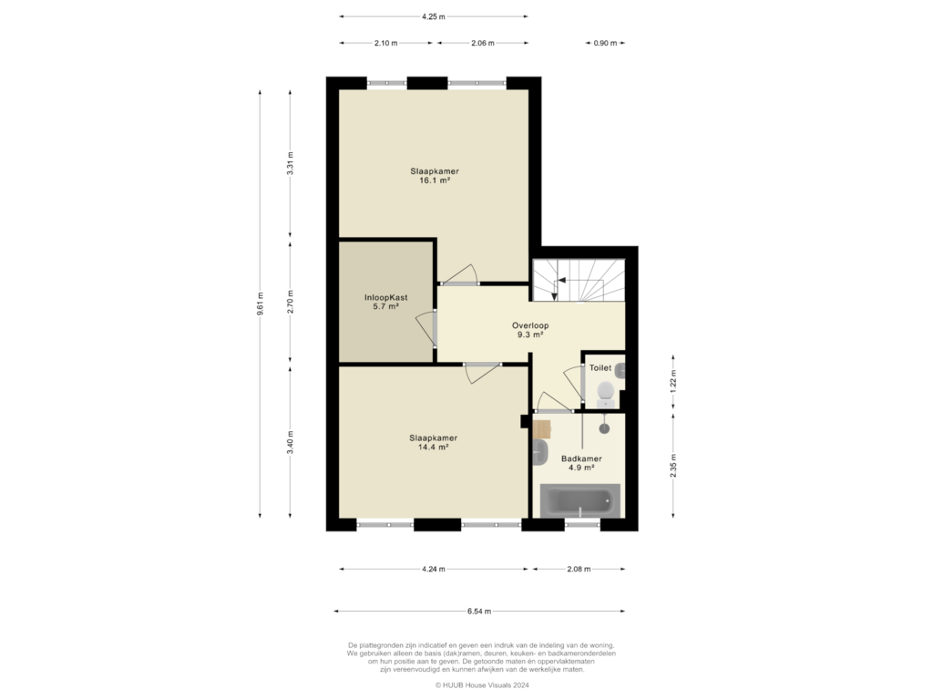 View floorplan of 1e Verdieping of Karveel 49 50