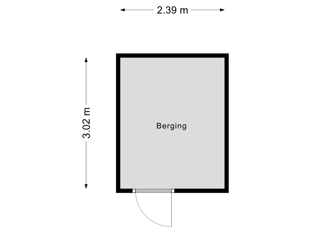 Bekijk plattegrond van Berging van Vliedbergweg 9