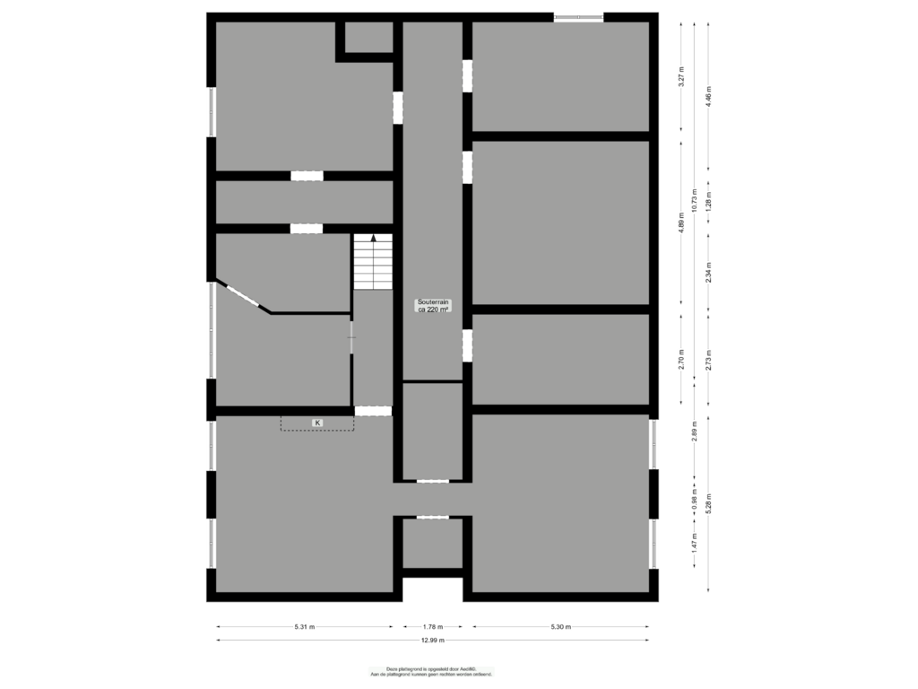 Bekijk plattegrond van Souterrain van Woldweg 7