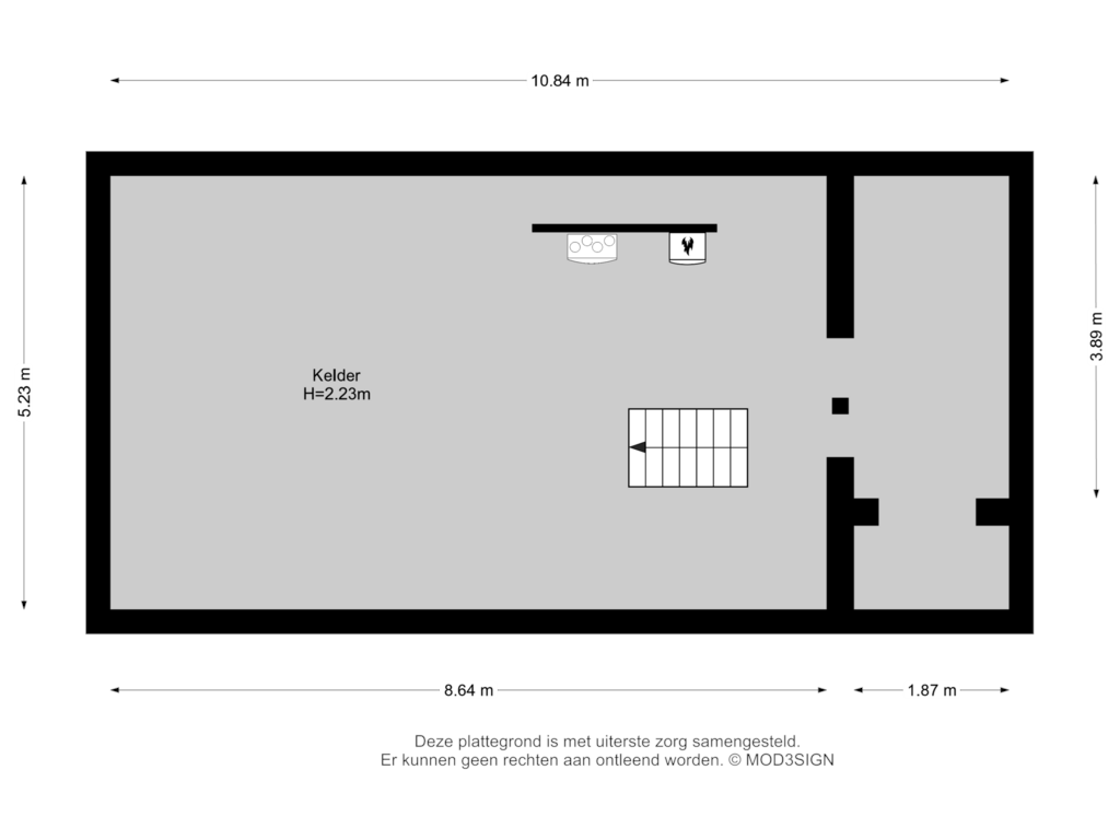 Bekijk plattegrond van Kelder van Schoollaan 66-A