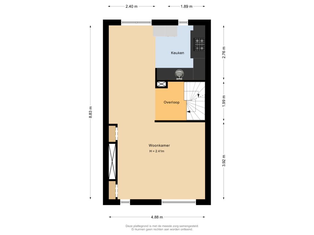 Bekijk plattegrond van Eerste verdieping van Simone de Beauvoirstraat 79