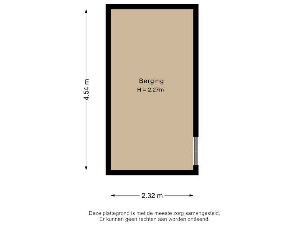 Bekijk plattegrond van Berging van Simone de Beauvoirstraat 79