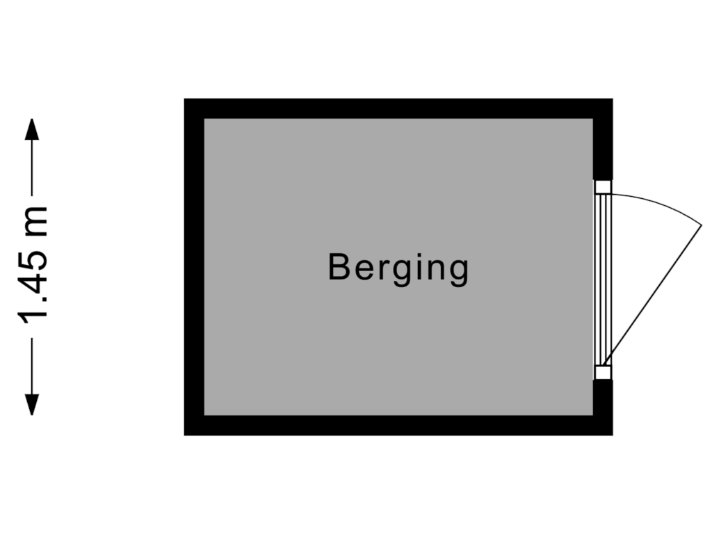 View floorplan of Berging of Steenstraat 44-G