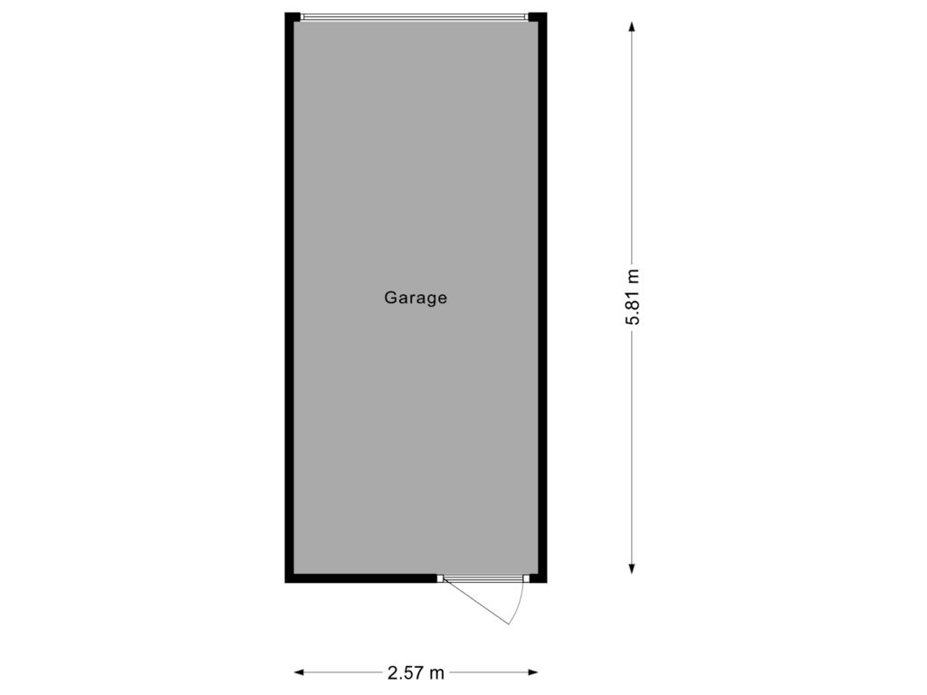 View floorplan of Garage of Steenstraat 44-G