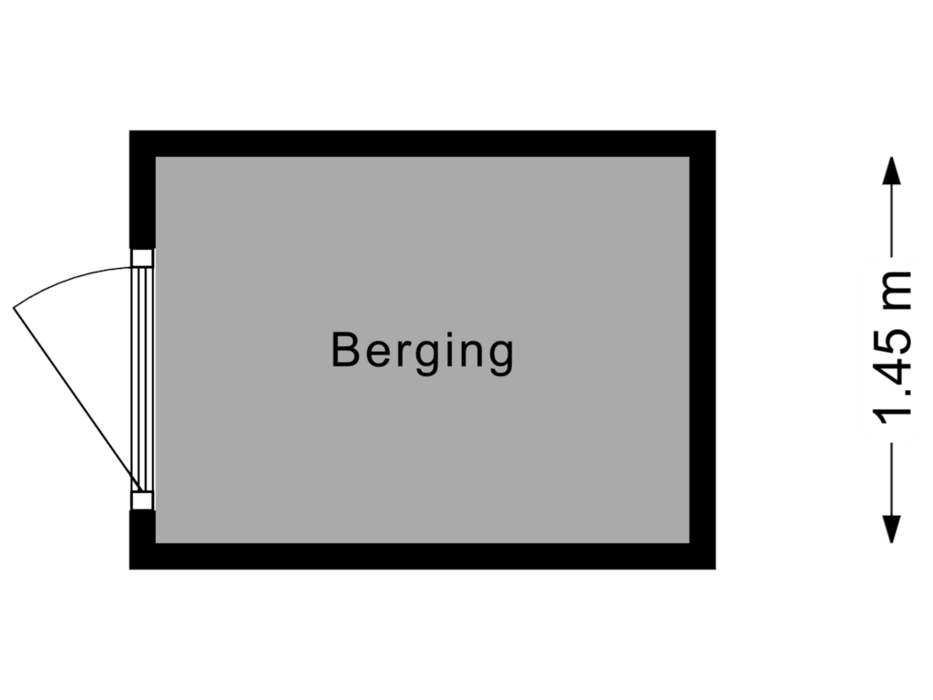 View floorplan of Berging of Steenstraat 44-A