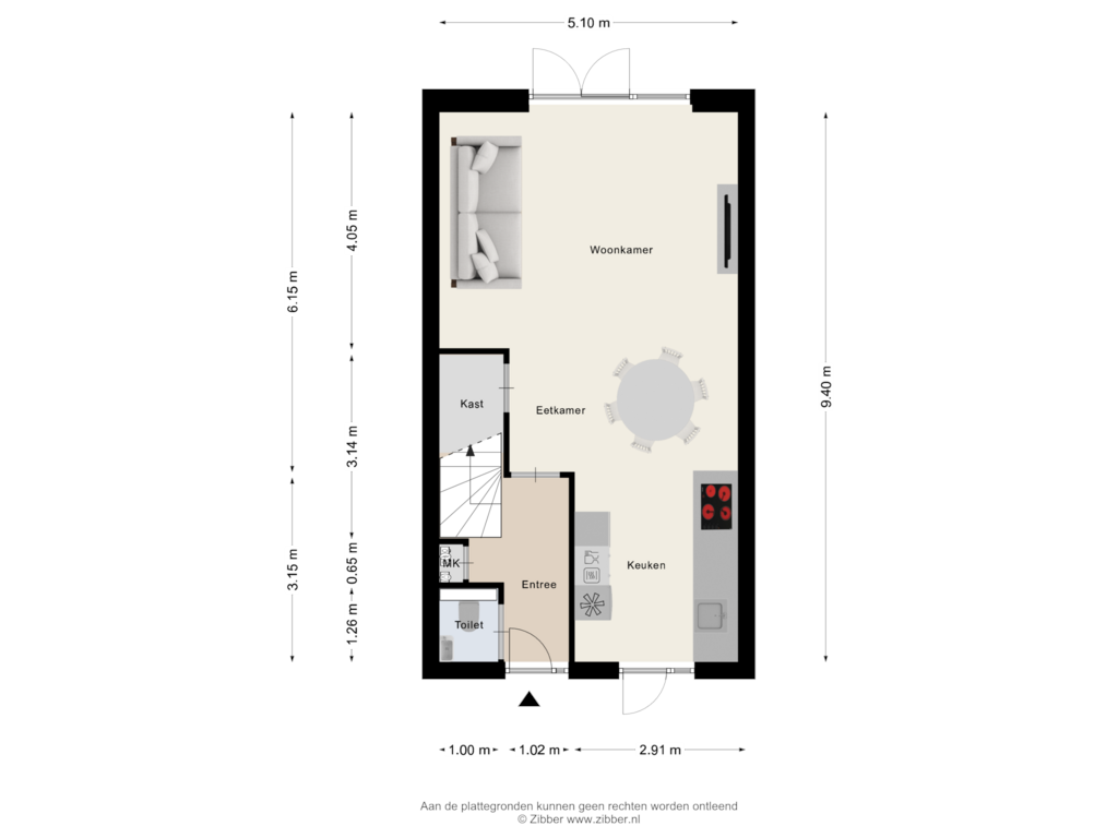 View floorplan of Begane grond of Waterlinie 115