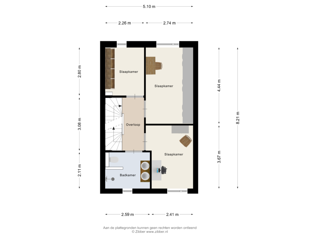 View floorplan of Eerste Verdieping of Waterlinie 115