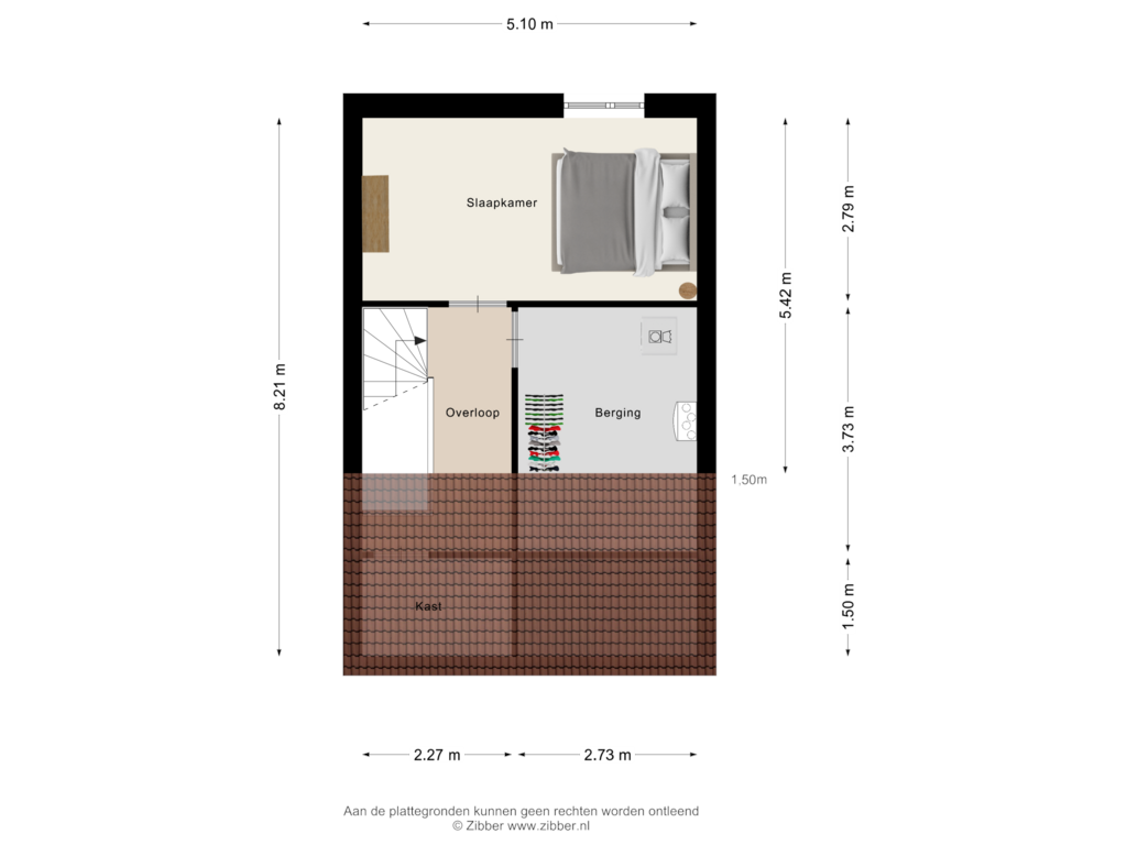 View floorplan of Tweede Verdieping of Waterlinie 115