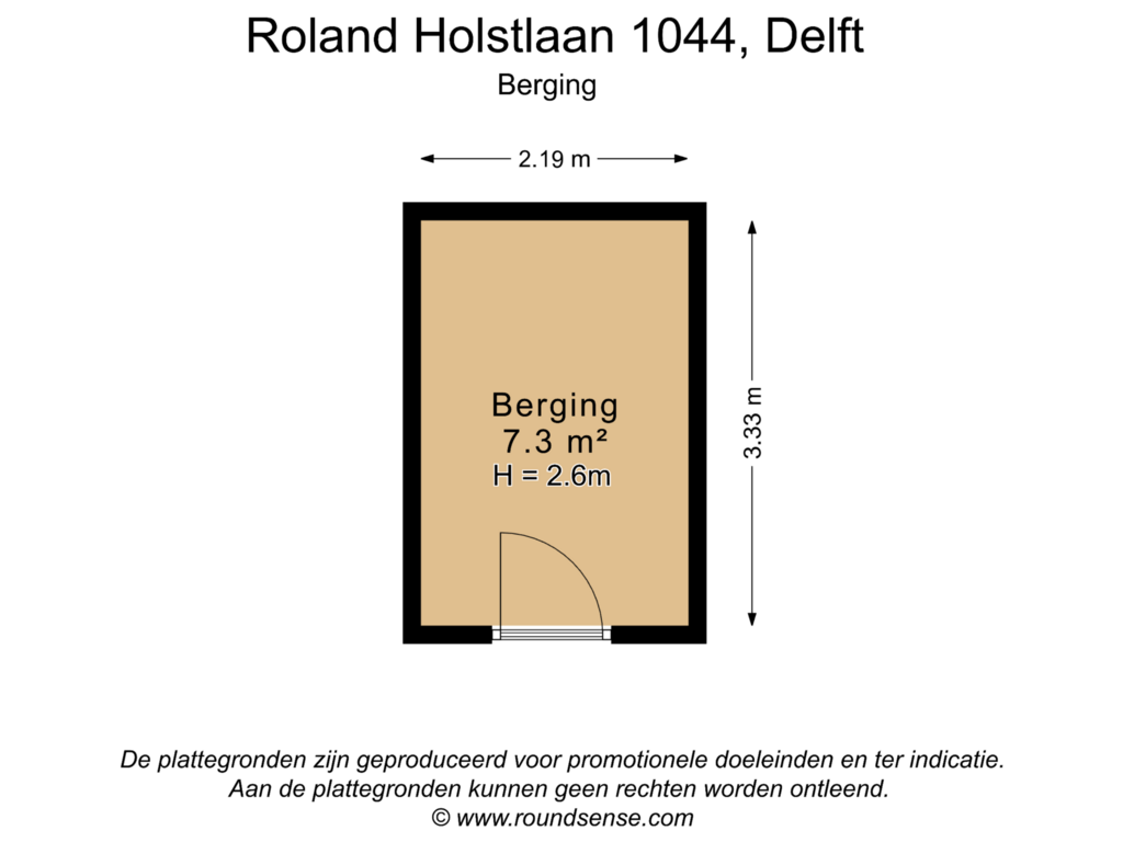 Bekijk plattegrond van Berging van Roland Holstlaan 1044