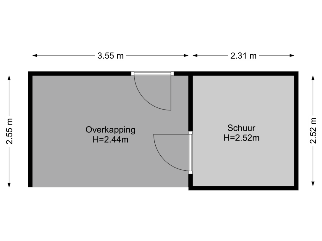 Bekijk plattegrond van Schuur van Tolakkerweg 138-A