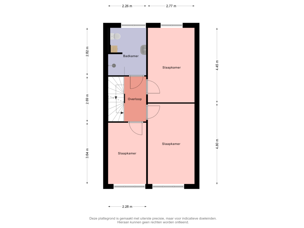 Bekijk plattegrond van 1e Verdieping van Westeinde 32